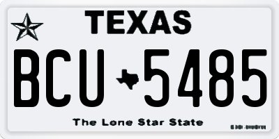 TX license plate BCU5485