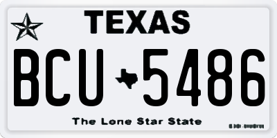 TX license plate BCU5486