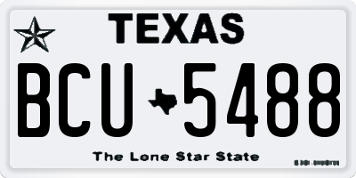 TX license plate BCU5488