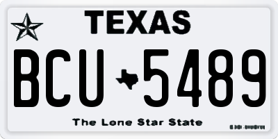 TX license plate BCU5489