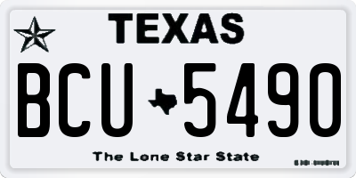 TX license plate BCU5490