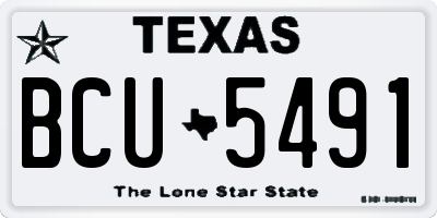 TX license plate BCU5491