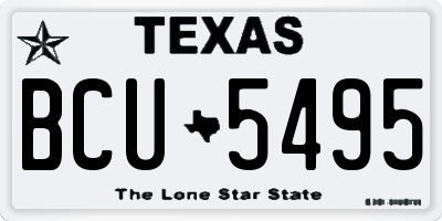TX license plate BCU5495