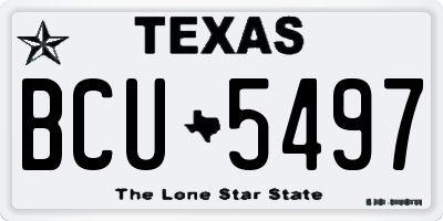 TX license plate BCU5497