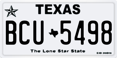 TX license plate BCU5498