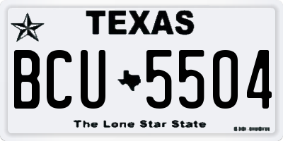 TX license plate BCU5504