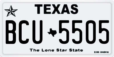 TX license plate BCU5505
