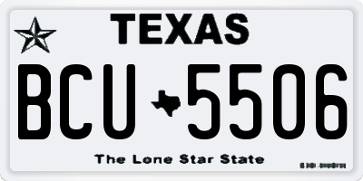 TX license plate BCU5506