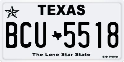 TX license plate BCU5518