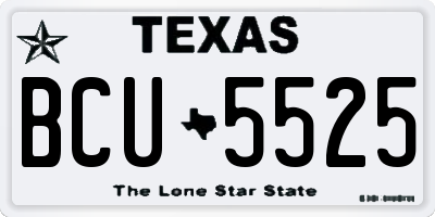 TX license plate BCU5525