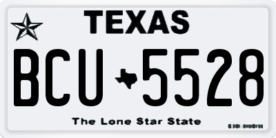 TX license plate BCU5528