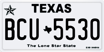 TX license plate BCU5530