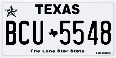 TX license plate BCU5548
