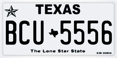 TX license plate BCU5556