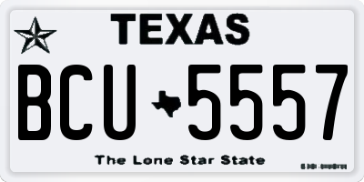 TX license plate BCU5557