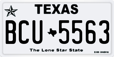 TX license plate BCU5563