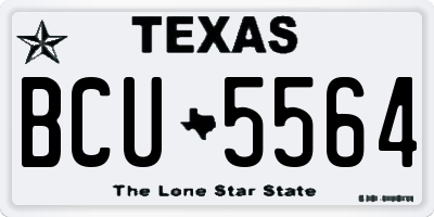 TX license plate BCU5564