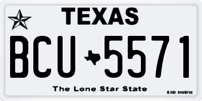 TX license plate BCU5571