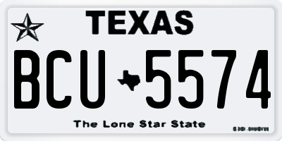 TX license plate BCU5574