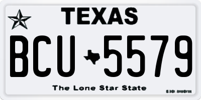 TX license plate BCU5579