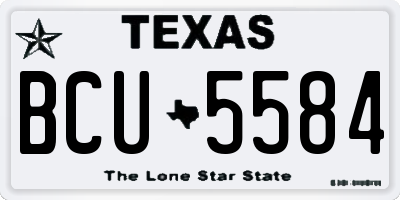 TX license plate BCU5584