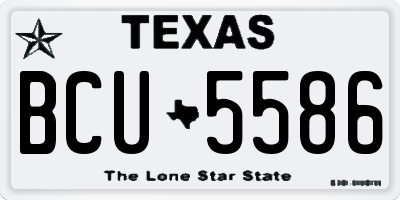 TX license plate BCU5586