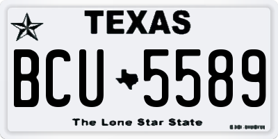 TX license plate BCU5589