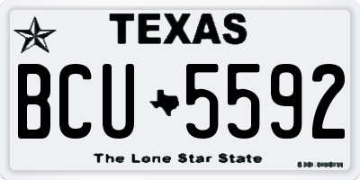 TX license plate BCU5592