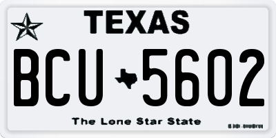 TX license plate BCU5602