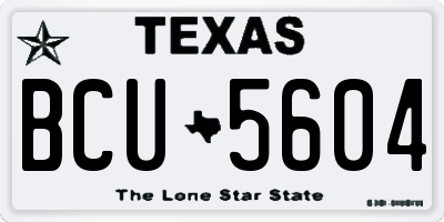 TX license plate BCU5604