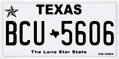TX license plate BCU5606