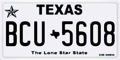 TX license plate BCU5608