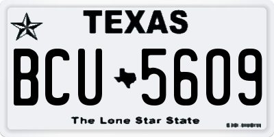 TX license plate BCU5609