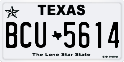 TX license plate BCU5614