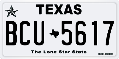 TX license plate BCU5617