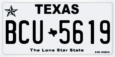 TX license plate BCU5619