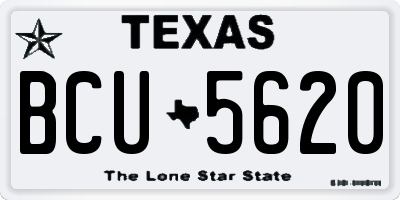 TX license plate BCU5620