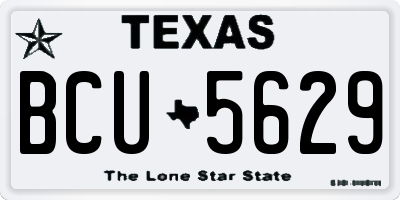 TX license plate BCU5629