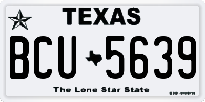 TX license plate BCU5639