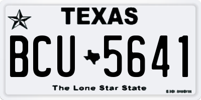 TX license plate BCU5641