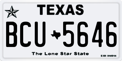 TX license plate BCU5646