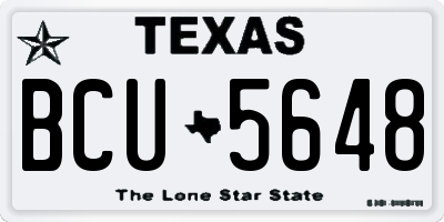 TX license plate BCU5648