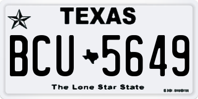 TX license plate BCU5649