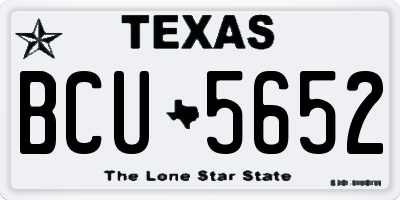 TX license plate BCU5652