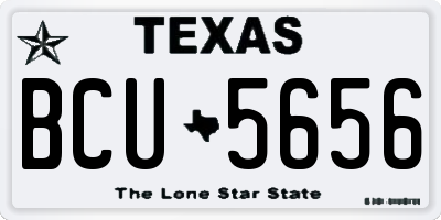 TX license plate BCU5656