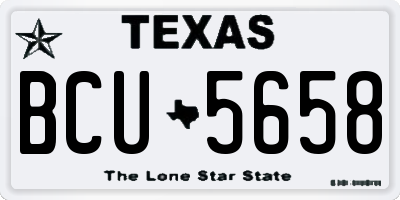 TX license plate BCU5658