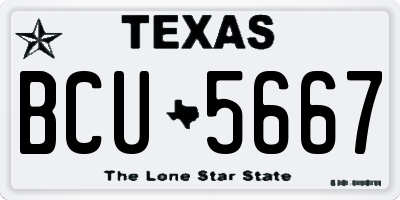 TX license plate BCU5667