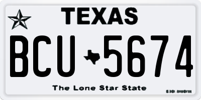 TX license plate BCU5674