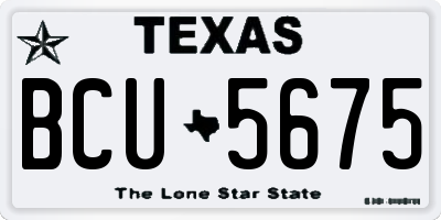TX license plate BCU5675