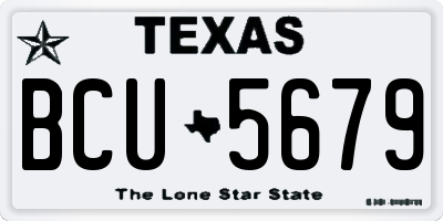 TX license plate BCU5679